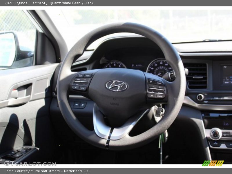 Quartz White Pearl / Black 2020 Hyundai Elantra SE