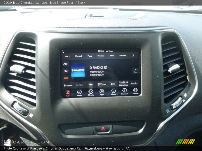 Blue Shade Pearl / Black 2019 Jeep Cherokee Latitude