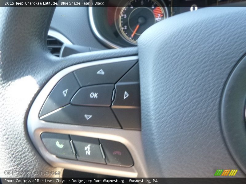 Blue Shade Pearl / Black 2019 Jeep Cherokee Latitude