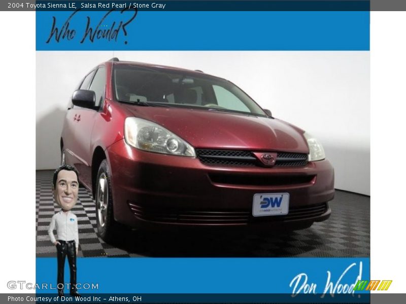 Salsa Red Pearl / Stone Gray 2004 Toyota Sienna LE