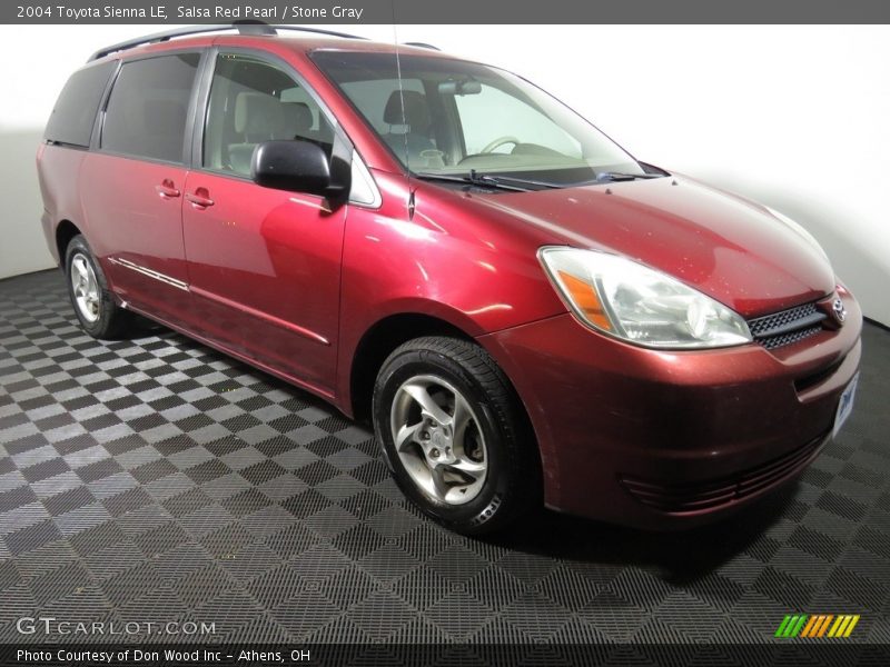 Salsa Red Pearl / Stone Gray 2004 Toyota Sienna LE