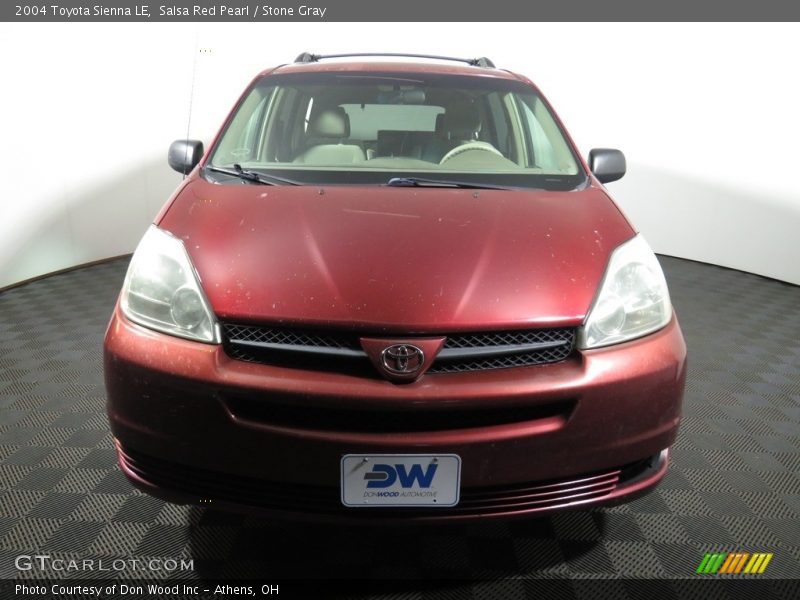 Salsa Red Pearl / Stone Gray 2004 Toyota Sienna LE