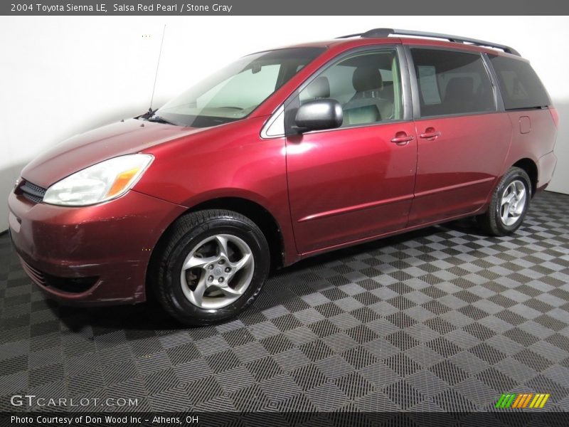 Salsa Red Pearl / Stone Gray 2004 Toyota Sienna LE