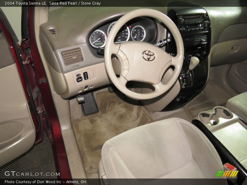 Salsa Red Pearl / Stone Gray 2004 Toyota Sienna LE
