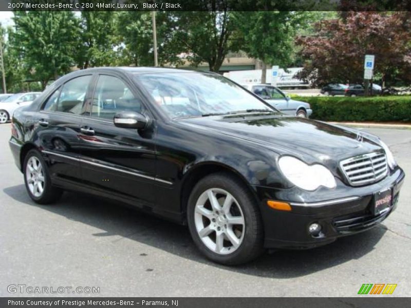 Black / Black 2007 Mercedes-Benz C 280 4Matic Luxury