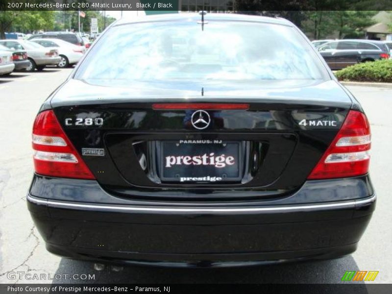 Black / Black 2007 Mercedes-Benz C 280 4Matic Luxury