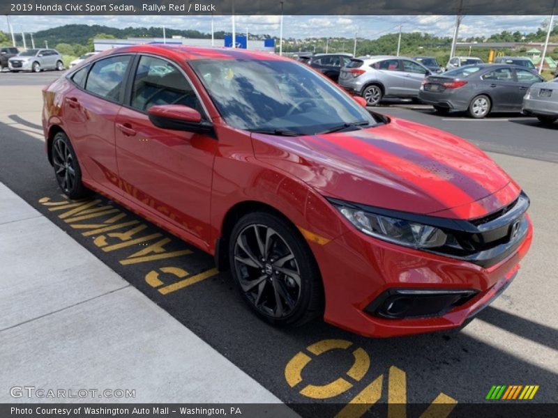 Rallye Red / Black 2019 Honda Civic Sport Sedan