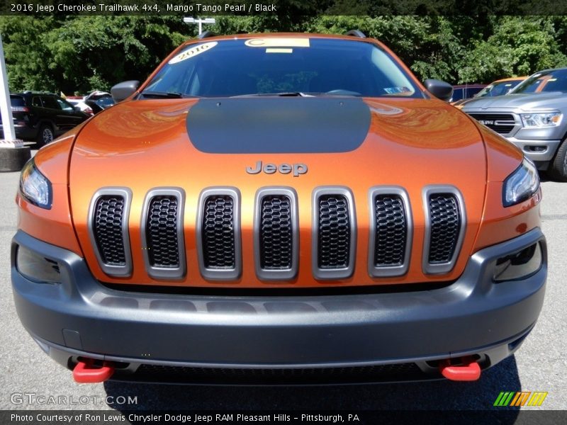 Mango Tango Pearl / Black 2016 Jeep Cherokee Trailhawk 4x4