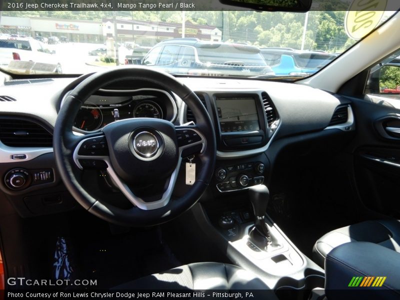 Mango Tango Pearl / Black 2016 Jeep Cherokee Trailhawk 4x4