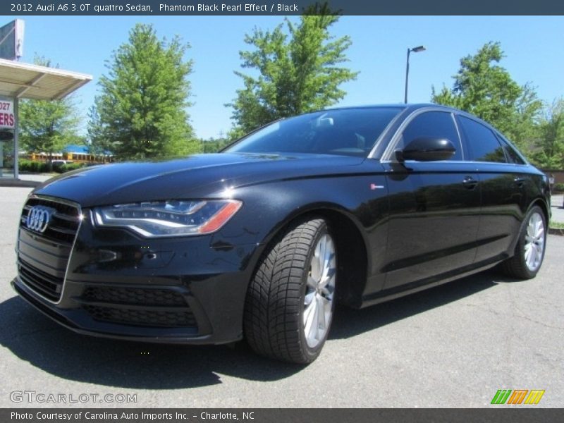 Phantom Black Pearl Effect / Black 2012 Audi A6 3.0T quattro Sedan