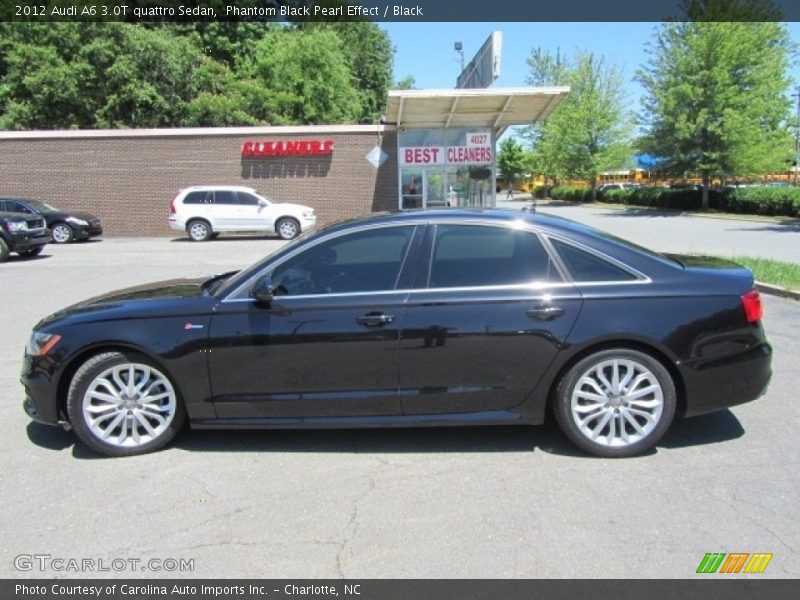 Phantom Black Pearl Effect / Black 2012 Audi A6 3.0T quattro Sedan