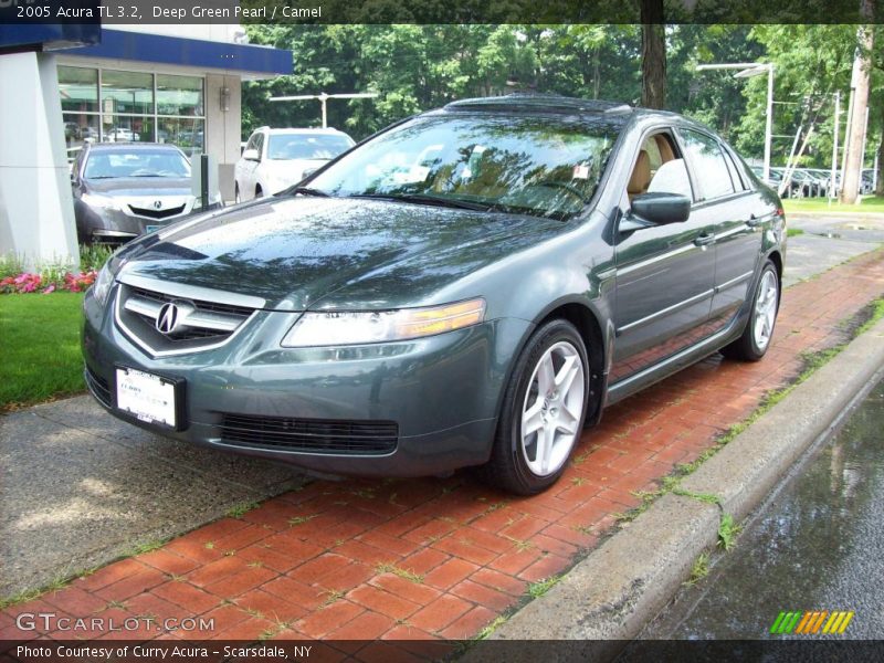 Deep Green Pearl / Camel 2005 Acura TL 3.2