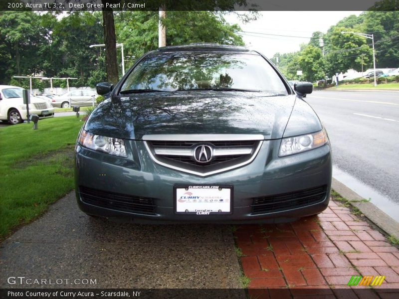 Deep Green Pearl / Camel 2005 Acura TL 3.2