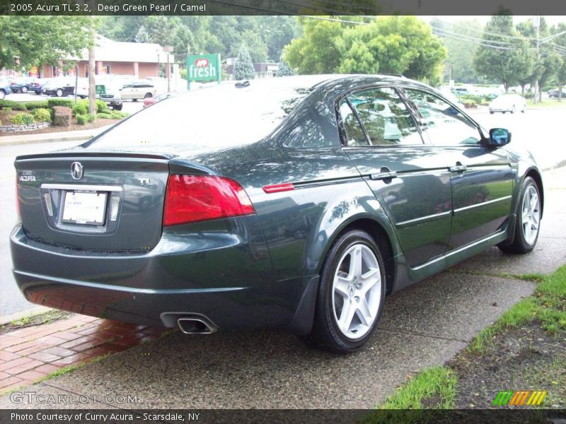 Deep Green Pearl / Camel 2005 Acura TL 3.2
