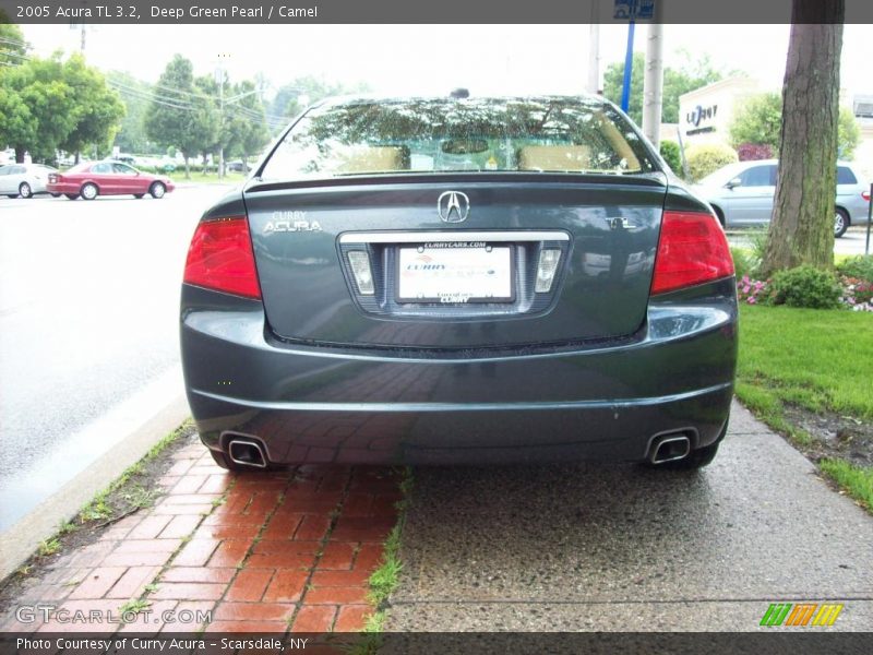 Deep Green Pearl / Camel 2005 Acura TL 3.2