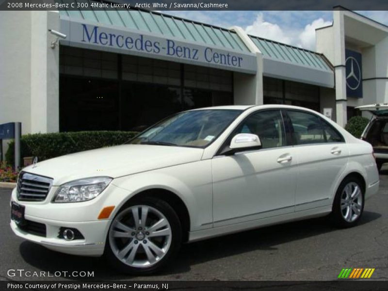 Arctic White / Savanna/Cashmere 2008 Mercedes-Benz C 300 4Matic Luxury