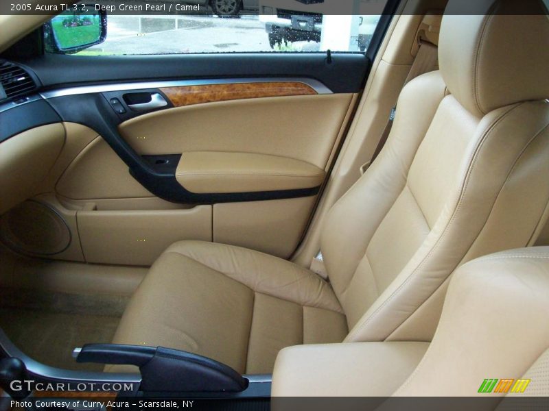 Deep Green Pearl / Camel 2005 Acura TL 3.2