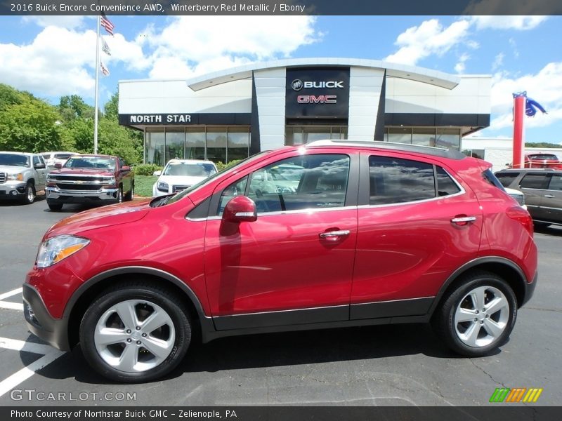 Winterberry Red Metallic / Ebony 2016 Buick Encore Convenience AWD