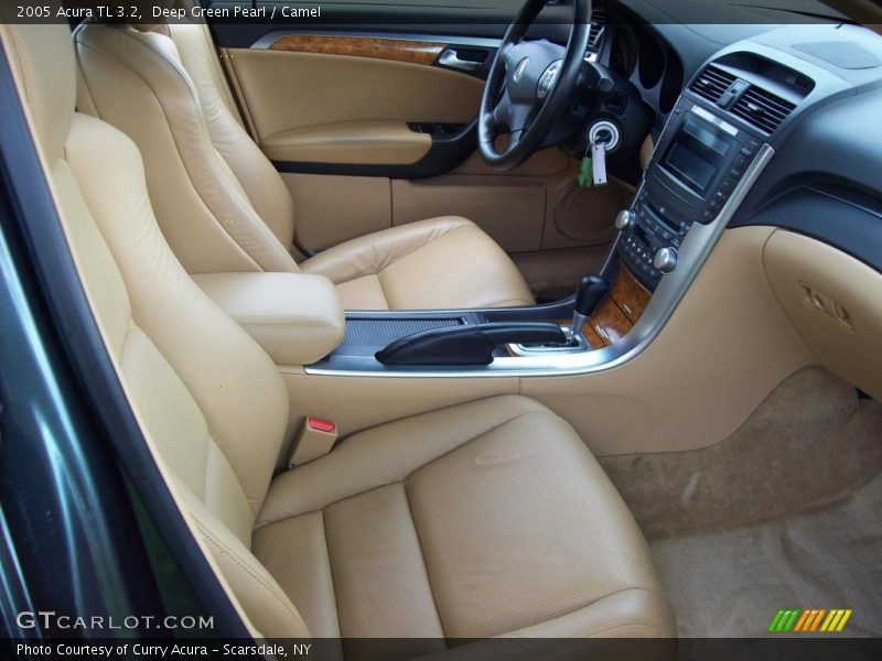 Deep Green Pearl / Camel 2005 Acura TL 3.2