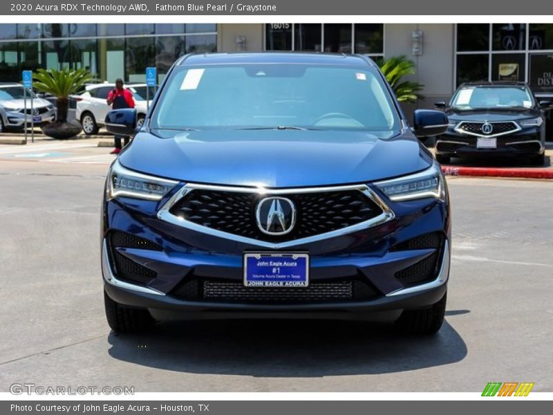 Fathom Blue Pearl / Graystone 2020 Acura RDX Technology AWD