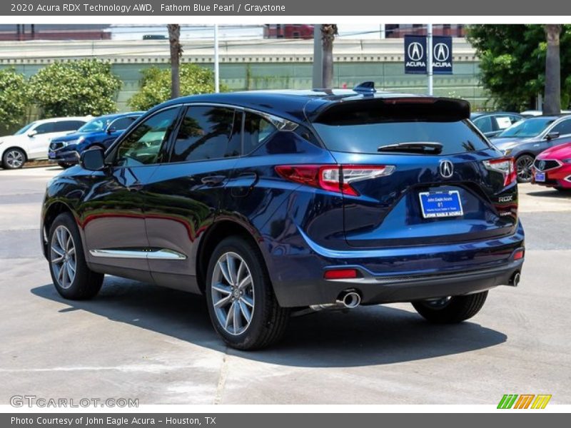 Fathom Blue Pearl / Graystone 2020 Acura RDX Technology AWD