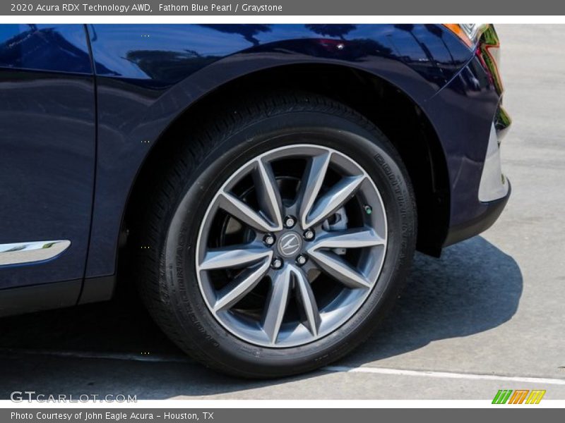 Fathom Blue Pearl / Graystone 2020 Acura RDX Technology AWD