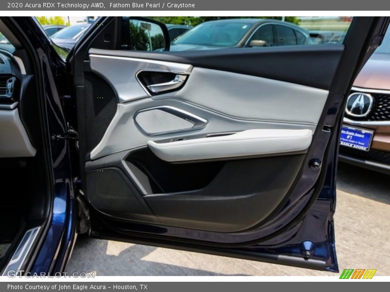 Fathom Blue Pearl / Graystone 2020 Acura RDX Technology AWD
