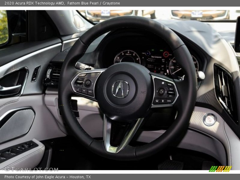 Fathom Blue Pearl / Graystone 2020 Acura RDX Technology AWD