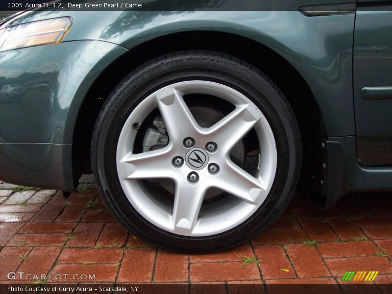 Deep Green Pearl / Camel 2005 Acura TL 3.2