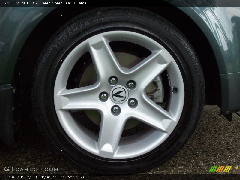 Deep Green Pearl / Camel 2005 Acura TL 3.2