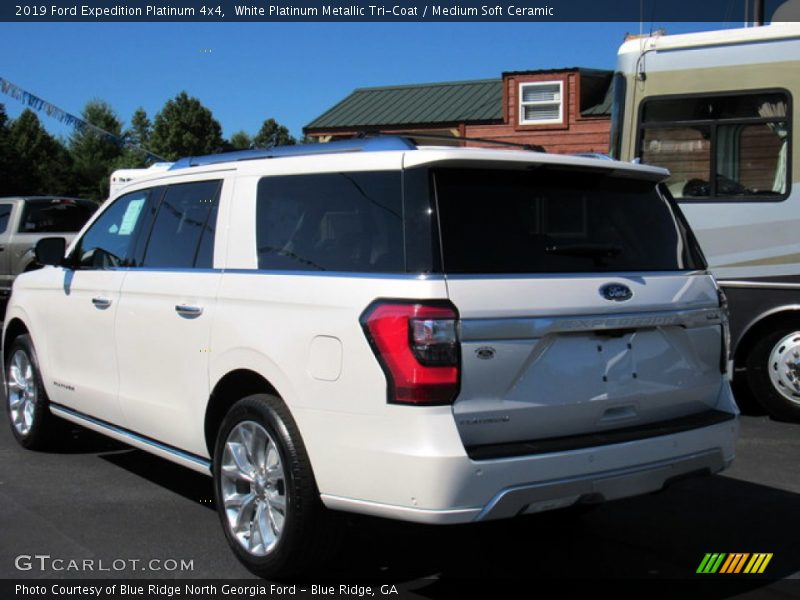 White Platinum Metallic Tri-Coat / Medium Soft Ceramic 2019 Ford Expedition Platinum 4x4