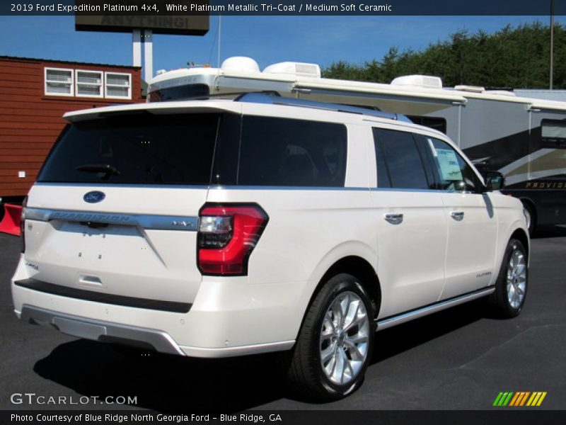White Platinum Metallic Tri-Coat / Medium Soft Ceramic 2019 Ford Expedition Platinum 4x4