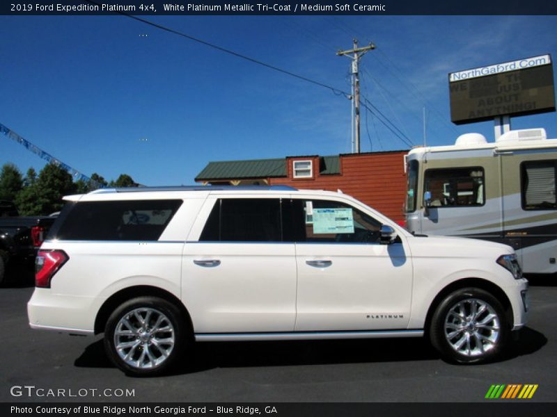 White Platinum Metallic Tri-Coat / Medium Soft Ceramic 2019 Ford Expedition Platinum 4x4
