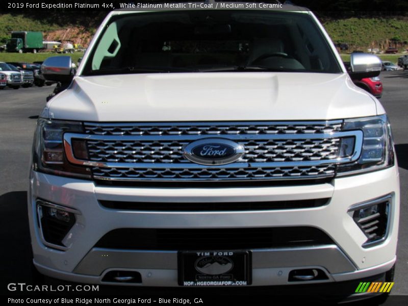 White Platinum Metallic Tri-Coat / Medium Soft Ceramic 2019 Ford Expedition Platinum 4x4