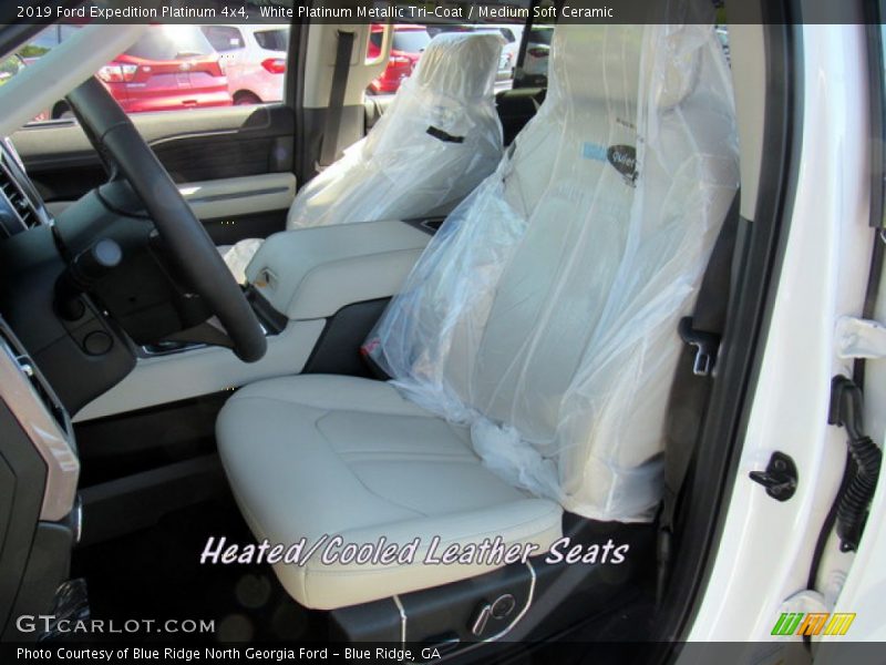 White Platinum Metallic Tri-Coat / Medium Soft Ceramic 2019 Ford Expedition Platinum 4x4