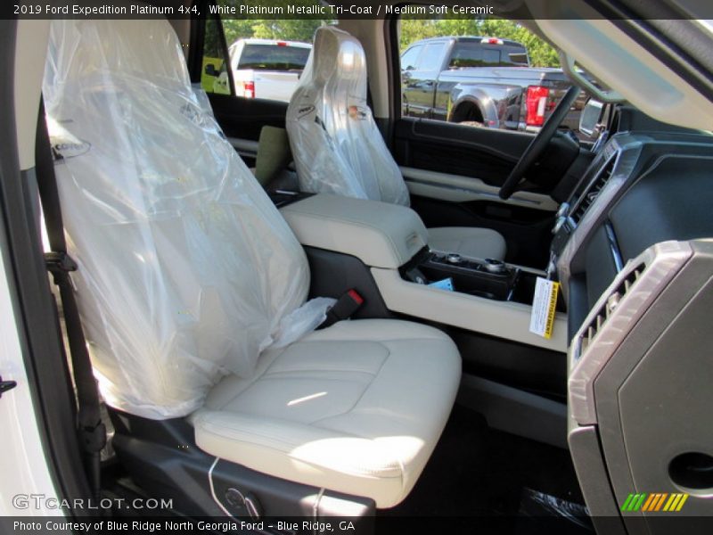 White Platinum Metallic Tri-Coat / Medium Soft Ceramic 2019 Ford Expedition Platinum 4x4