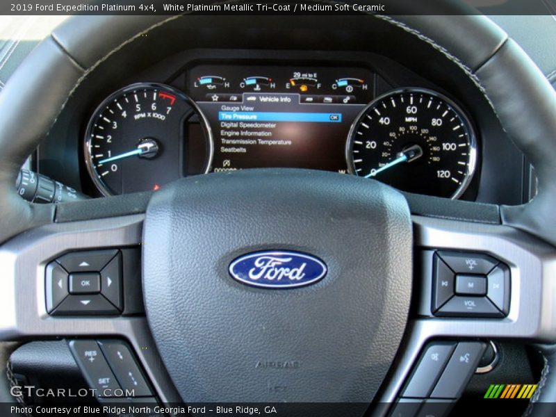 White Platinum Metallic Tri-Coat / Medium Soft Ceramic 2019 Ford Expedition Platinum 4x4