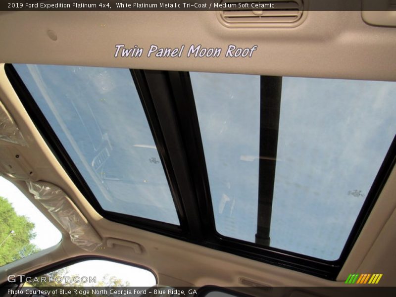 White Platinum Metallic Tri-Coat / Medium Soft Ceramic 2019 Ford Expedition Platinum 4x4