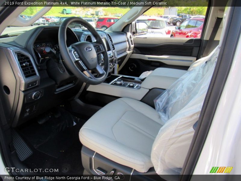 White Platinum Metallic Tri-Coat / Medium Soft Ceramic 2019 Ford Expedition Platinum 4x4