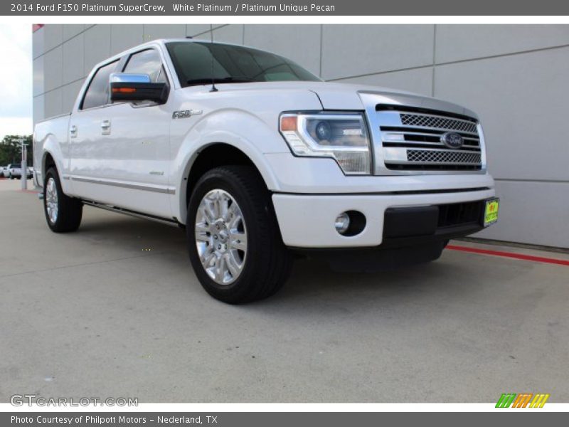 White Platinum / Platinum Unique Pecan 2014 Ford F150 Platinum SuperCrew