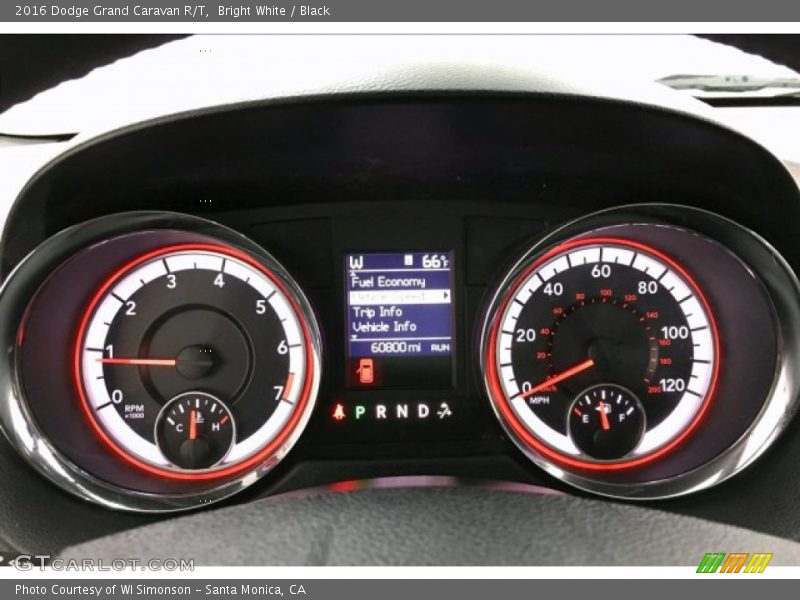Bright White / Black 2016 Dodge Grand Caravan R/T