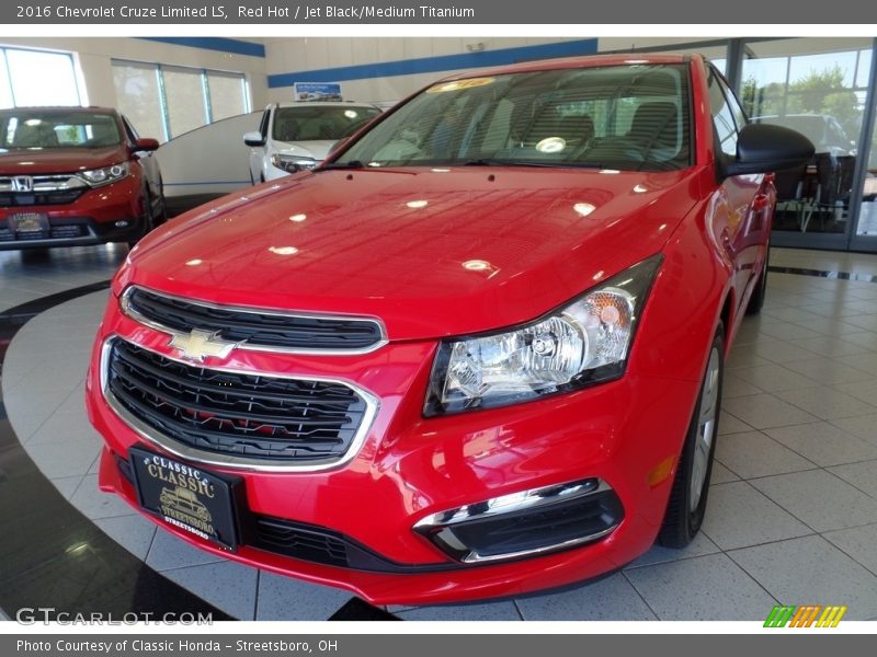 Red Hot / Jet Black/Medium Titanium 2016 Chevrolet Cruze Limited LS