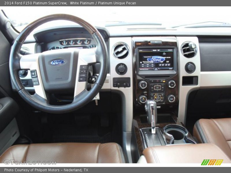 White Platinum / Platinum Unique Pecan 2014 Ford F150 Platinum SuperCrew