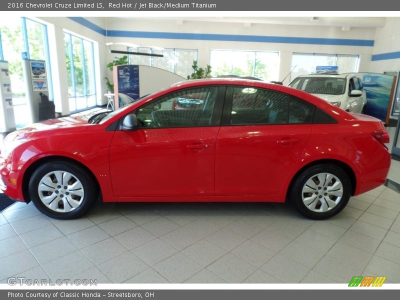 Red Hot / Jet Black/Medium Titanium 2016 Chevrolet Cruze Limited LS