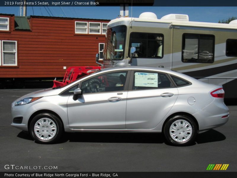 Ingot Silver / Charcoal Black 2019 Ford Fiesta S Sedan