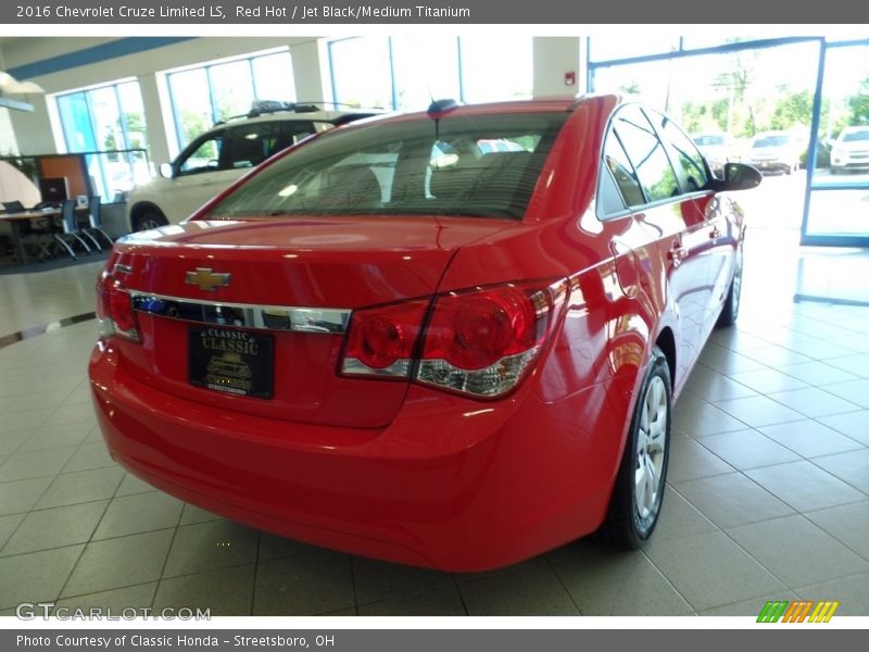 Red Hot / Jet Black/Medium Titanium 2016 Chevrolet Cruze Limited LS