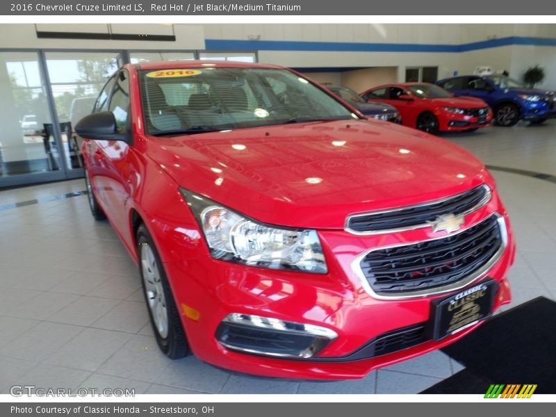 Red Hot / Jet Black/Medium Titanium 2016 Chevrolet Cruze Limited LS