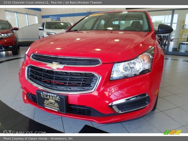 Red Hot / Jet Black/Medium Titanium 2016 Chevrolet Cruze Limited LS