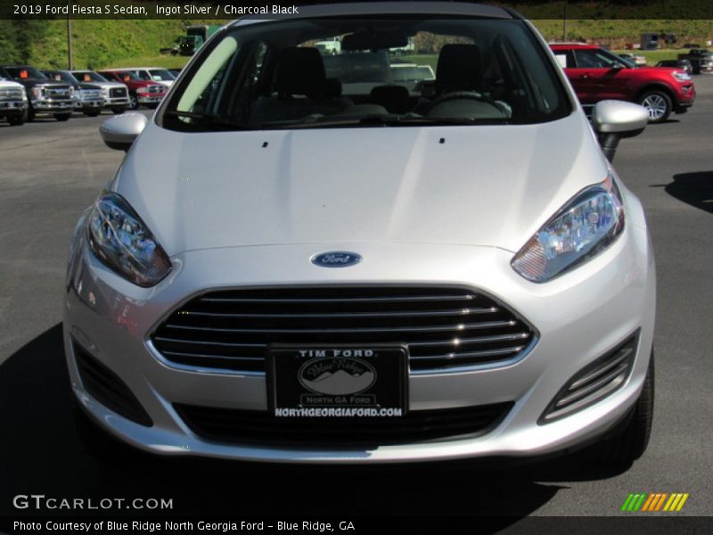 Ingot Silver / Charcoal Black 2019 Ford Fiesta S Sedan