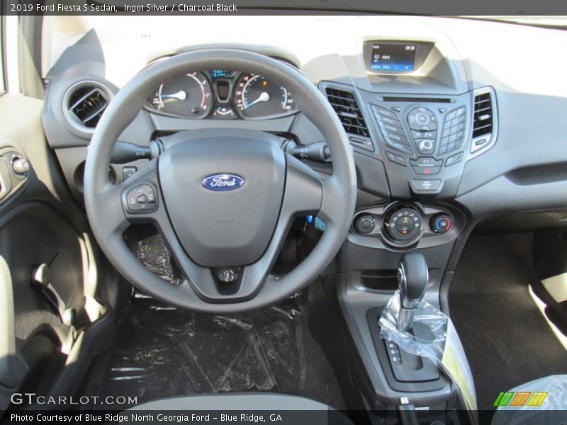 Ingot Silver / Charcoal Black 2019 Ford Fiesta S Sedan